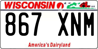 WI license plate 867XNM