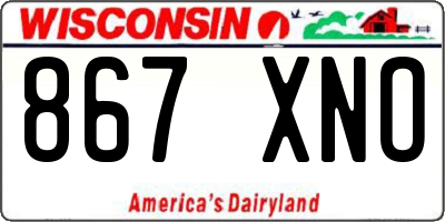 WI license plate 867XNO