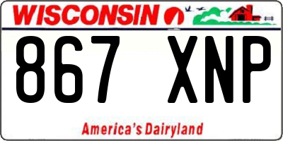 WI license plate 867XNP