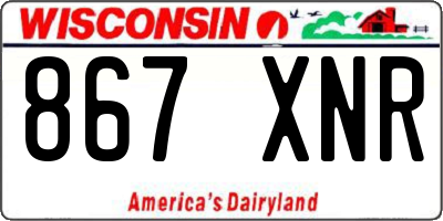 WI license plate 867XNR