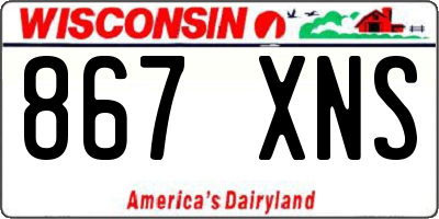 WI license plate 867XNS
