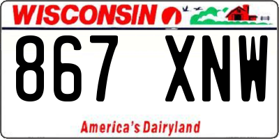 WI license plate 867XNW