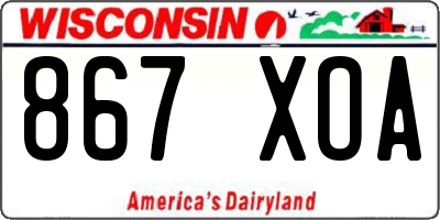 WI license plate 867XOA