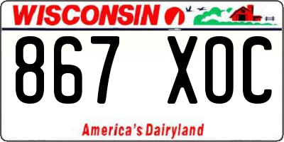 WI license plate 867XOC