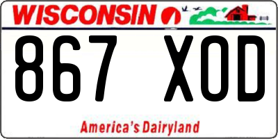WI license plate 867XOD