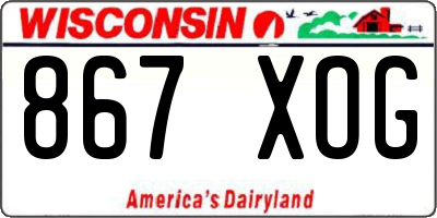 WI license plate 867XOG