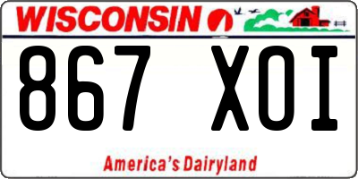 WI license plate 867XOI