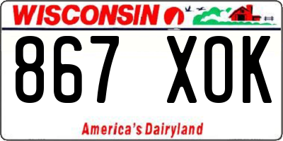 WI license plate 867XOK