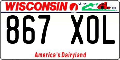 WI license plate 867XOL