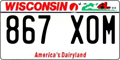 WI license plate 867XOM