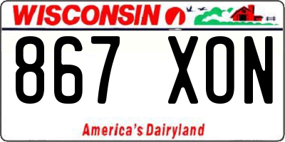 WI license plate 867XON