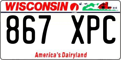 WI license plate 867XPC