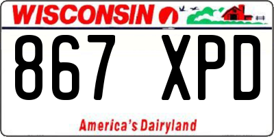 WI license plate 867XPD