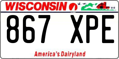 WI license plate 867XPE