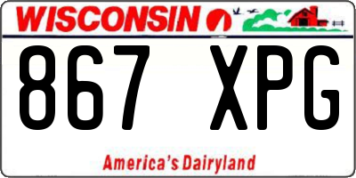 WI license plate 867XPG