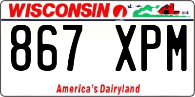WI license plate 867XPM