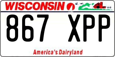 WI license plate 867XPP