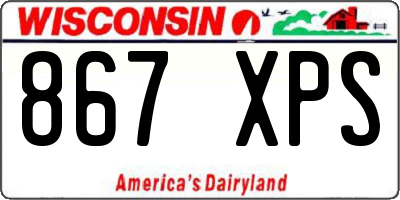 WI license plate 867XPS