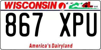 WI license plate 867XPU