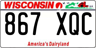 WI license plate 867XQC