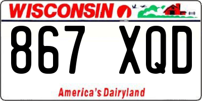 WI license plate 867XQD