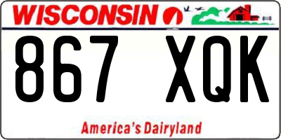 WI license plate 867XQK