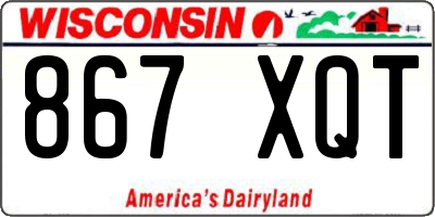 WI license plate 867XQT