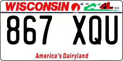 WI license plate 867XQU