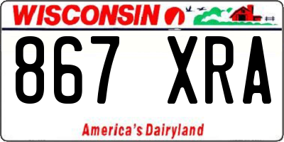 WI license plate 867XRA