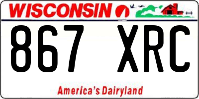 WI license plate 867XRC