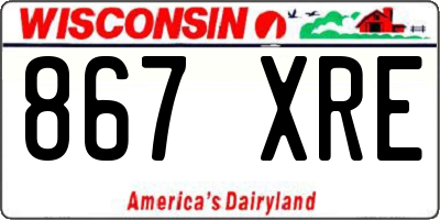 WI license plate 867XRE