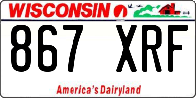 WI license plate 867XRF