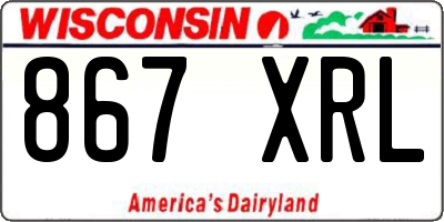 WI license plate 867XRL