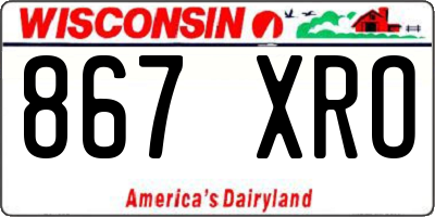 WI license plate 867XRO