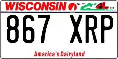 WI license plate 867XRP