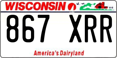 WI license plate 867XRR