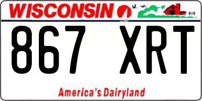 WI license plate 867XRT