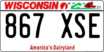 WI license plate 867XSE
