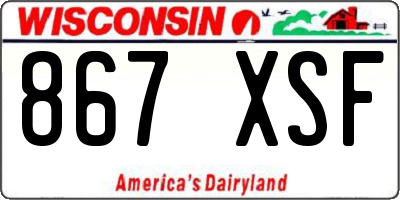 WI license plate 867XSF