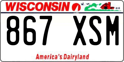 WI license plate 867XSM