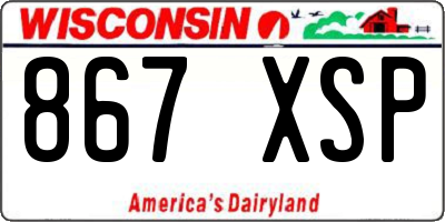 WI license plate 867XSP