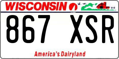 WI license plate 867XSR