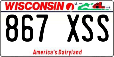 WI license plate 867XSS