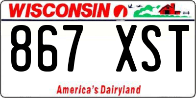 WI license plate 867XST