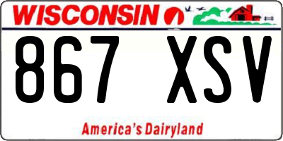 WI license plate 867XSV