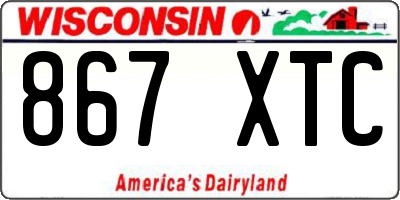 WI license plate 867XTC