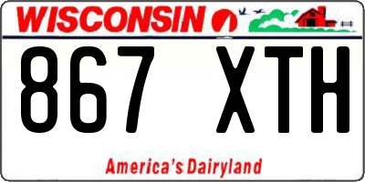WI license plate 867XTH