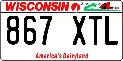 WI license plate 867XTL