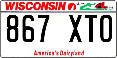 WI license plate 867XTO