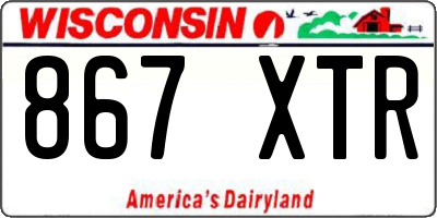 WI license plate 867XTR